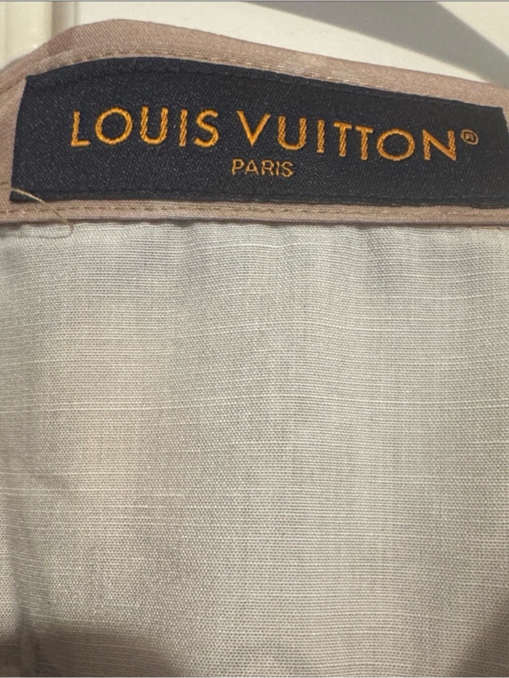 Louis Vuitton Men’s Short Sleeve Logo Print Shirt – Beige - Picture 7 of 7